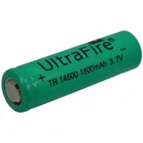  14500 battery sharp head green color Rechargeable  Lithium  battery UD09112
